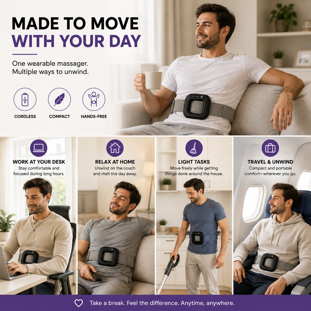 Packabit Wearable Massage Belt
