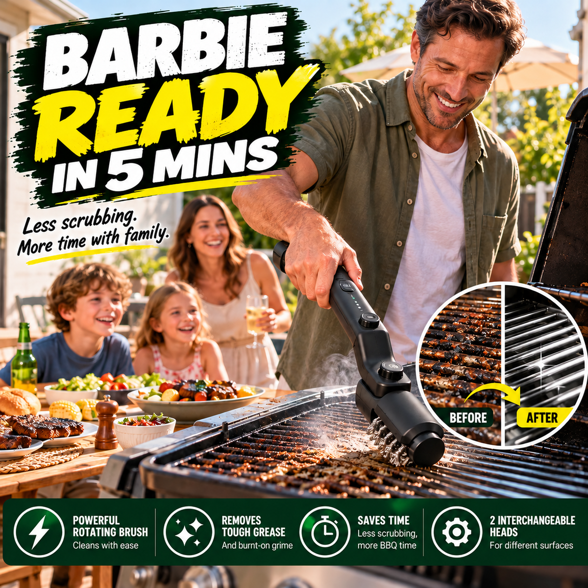 Rechargeable Grill Brush