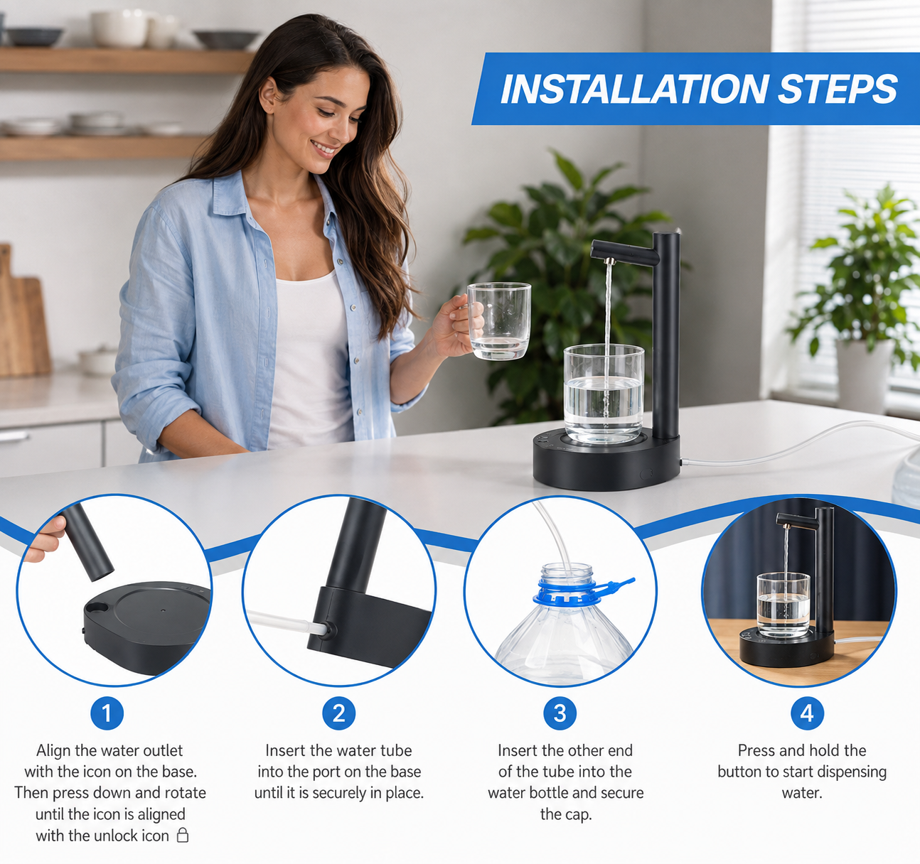 Portable Rechargeable Water Dispenser Pump